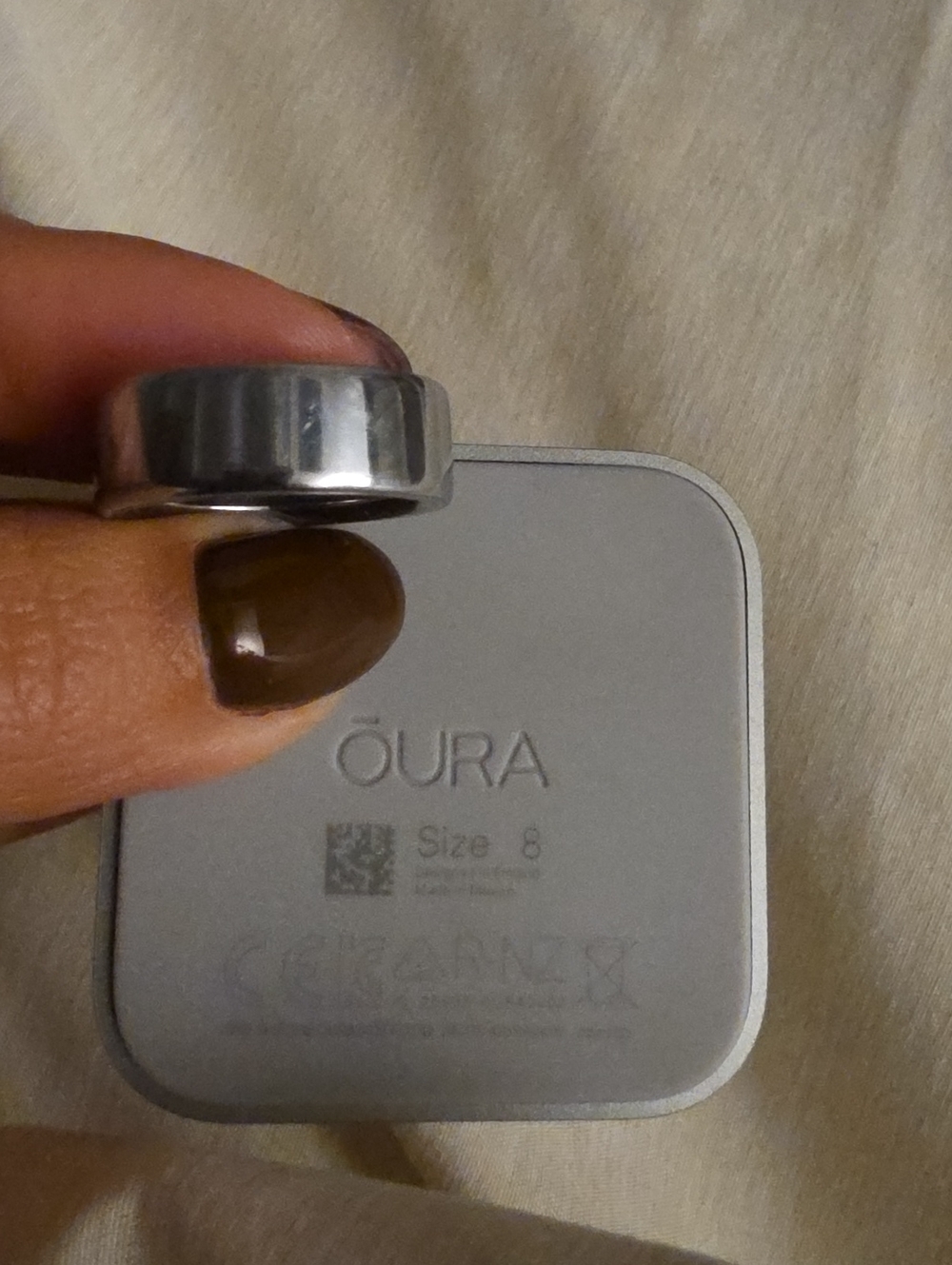 Oura Silver Ring Gen 4 Size 8